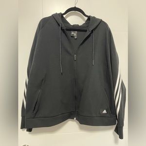 Adidas women’s black zip-up hoodie